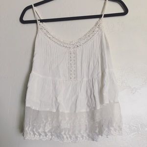 Laced detail Spagehetti strap tank top